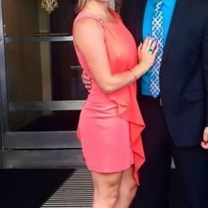 Bebe Peach Layered Dress